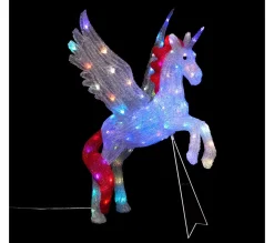 Hot FEERIC LIGHTS AND CHRISTMAS Licorne Avec Ailes Lumineuse 100 Led - Multicolore