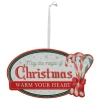 Clearance FEERIC LIGHTS AND CHRISTMAS Déco De Noël A Suspendre Pancarte Christmas En Metal L 40.5 Cm