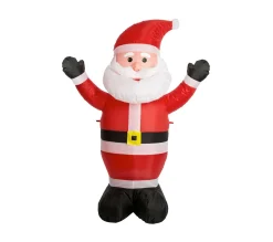 Outlet FEERIC LIGHTS AND CHRISTMAS Automate Gonflable Pere Noël Rouge Et Blanc H 120 Cm