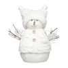 Discount FEERIC LIGHTS AND CHRISTMAS Déco De Noël Bonhomme De Neige Avec Veste Et Bonnet Blanc H 33 Cm