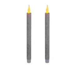 Discount FEERIC LIGHTS AND CHRISTMAS Set 2 Bougies Chandelles Lumineuses A Led Argent