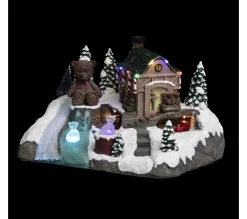 Clearance FEERIC LIGHTS AND CHRISTMAS Usine De Cadeaux + Ourson Lumineuse Et Animee - Multicolore