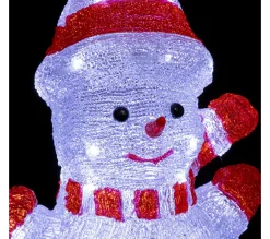 Best Sale FEERIC LIGHTS AND CHRISTMAS Déco Lumineuse Bonhomme De Neige En Patin 60 Led Blanc Froid H 50 Cm