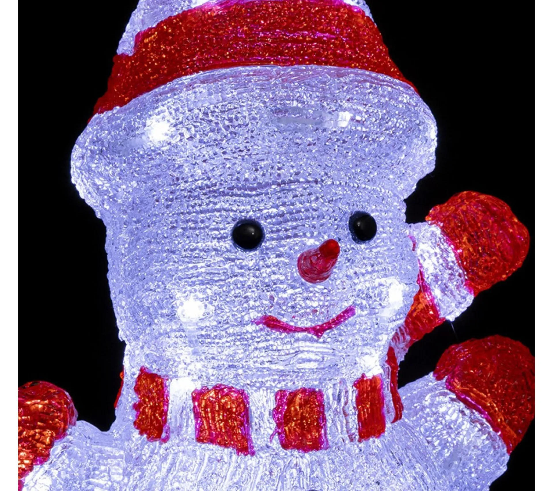 Best Sale FEERIC LIGHTS AND CHRISTMAS Déco Lumineuse Bonhomme De Neige En Patin 60 Led Blanc Froid H 50 Cm