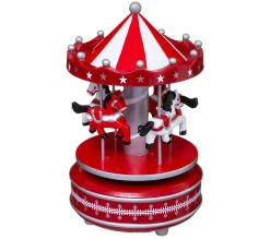 Sale FEERIC LIGHTS AND CHRISTMAS Village De Noël Carrousel Musical - Rouge