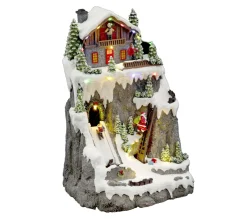 Sale FEERIC LIGHTS AND CHRISTMAS Village De Noël Pere-Noël Et Chalet A La Montagne Lumineux - Multicolore