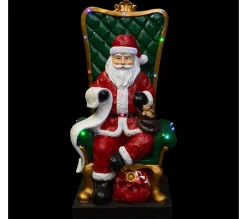 Cheap FEERIC LIGHTS AND CHRISTMAS Pere-Noël Sur Son Fauteuil 106 Cm Lumineux - Multicolore