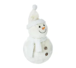 Cheap FEERIC LIGHTS AND CHRISTMAS Déco De Noël Peluche Bonhomme De Neige Avec Bonnet Et Echarpe H 38 Cm