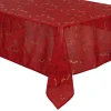 Discount FEERIC LIGHTS AND CHRISTMAS Nappe Anti-Taches Rouge Imprime Joyeux Noël Dore 140 X 360 Cm