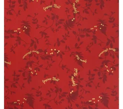 Discount FEERIC LIGHTS AND CHRISTMAS Nappe Anti-Taches Rouge Imprime Joyeux Noël Dore 140 X 360 Cm