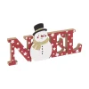 Discount FEERIC LIGHTS AND CHRISTMAS Mot Noël En Bois Avec Bonhomme De Neige L 30 Cm