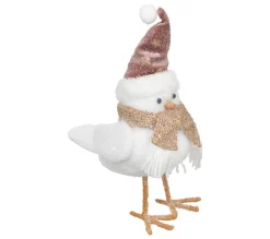 Online FEERIC LIGHTS AND CHRISTMAS Déco De Noël Oiseau Avec Bonnet Et Echarpe 17 X 9 X H 25 Cm