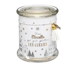 Online FEERIC LIGHTS AND CHRISTMAS Bougie Parfumee Pot En Verre Imprime Avec Déco