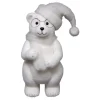 Best Sale * Figurine Ours Lunette H38 Cm Blanc