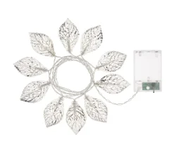 * Guirlande Et Boule De Sapin^Guirlande 10 Feuilles Lumineuses Noël - L. 135 Cm - Blanc Chaud