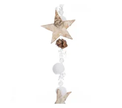 * Guirlande Et Boule De Sapin^Guirlande De Noël Bois "Marron Glace" 140Cm Naturel