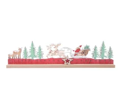Fashion HEART OF THE HOME Calendrier De L'Avent En Bois Pere Noël Xmas Tradi - Rouge