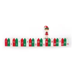 Outlet HEART OF THE HOME Calendrier De L'Avent Bois Lutin Xmas Tradi - Rouge