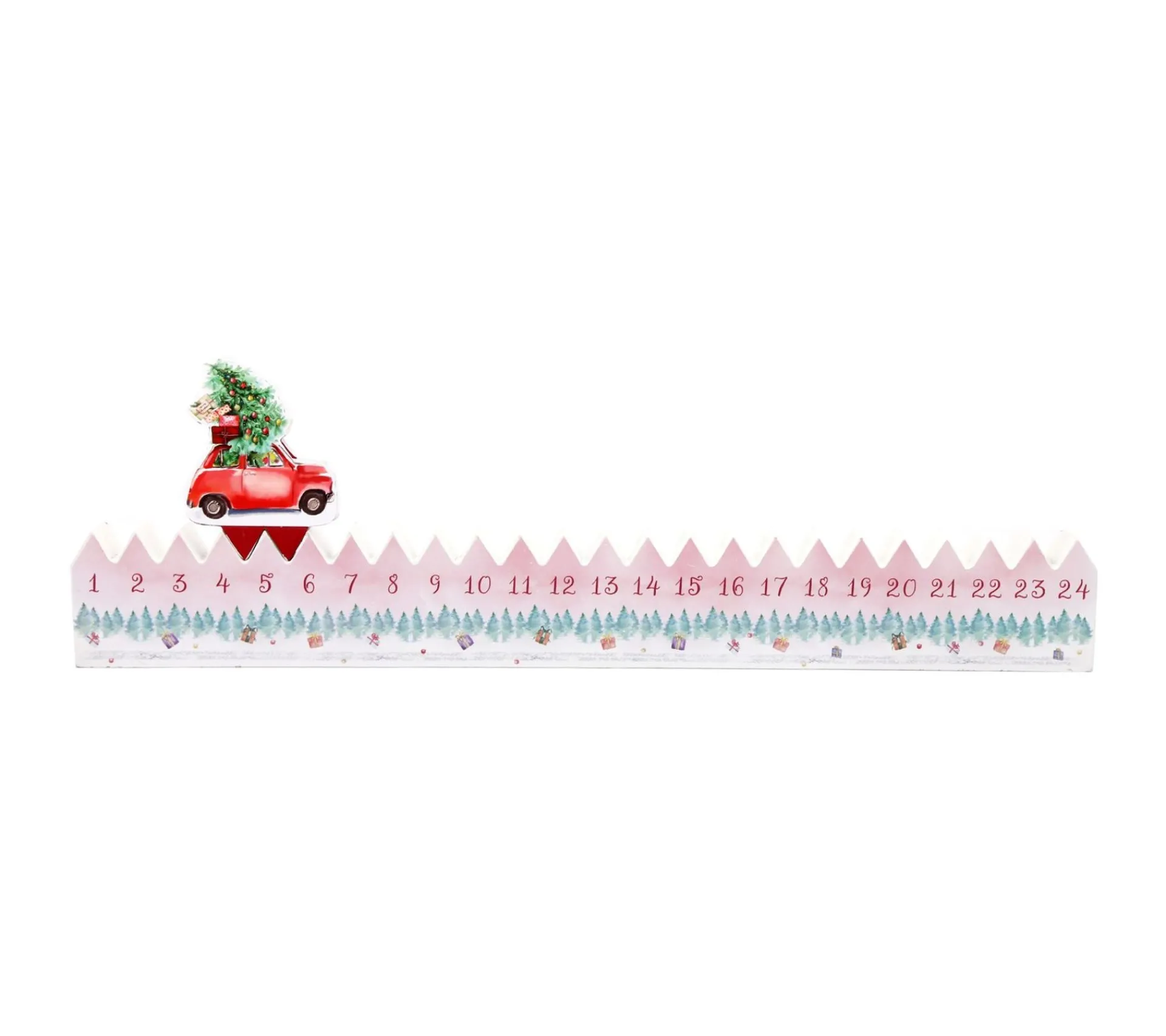 Best HEART OF THE HOME Calendrier De L'Avent En Bois Xmas Tradi - Rouge