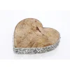 Online HEART OF THE HOME Décoration De Noël En Bois Coeur Natural - Argent