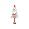 Best Sale HEART OF THE HOME Décoration De Noël En Bois Sapin Et Voiture Xmas Tradi - Rouge