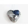 HEART OF THE HOME Guirlande Et Boule De Sapin^ Décoration Pour Sapin De Noël En Sequin Coeur - Argent