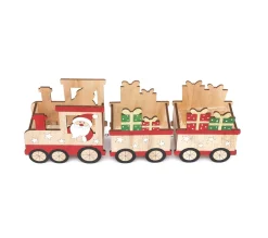 Flash Sale HEART OF THE HOME Décoration De Noël En Bois Santa Train - Beige Et Rouge