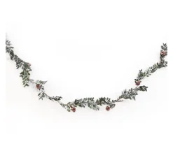 Sale HEART OF THE HOME Guirlande Vegetale Enneigee Fine Pour Noël - 150 Cm De Long - Vert