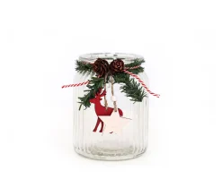 Best HEART OF THE HOME Lumignon De Noël En Verre Forest Tradi - Rouge