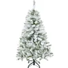 HOMCOM Sapin Et Accessoire^ Sapin De Noël Artificiel Imitation Nordmann Enneige