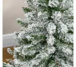 HOMCOM Sapin Et Accessoire^ Sapin De Noël Artificiel Imitation Nordmann Enneige
