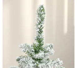 HOMCOM Sapin Et Accessoire^ Sapin De Noël Artificiel Imitation Nordmann Enneige