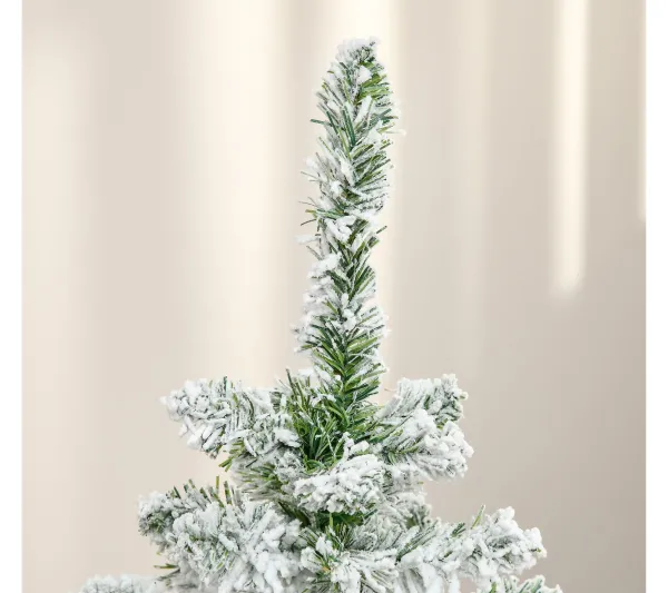 HOMCOM Sapin Et Accessoire^ Sapin De Noël Artificiel Imitation Nordmann Enneige