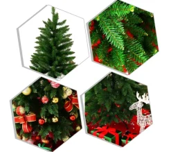 HOMCOM Sapin Et Accessoire^ Sapin De Noël Artificiel Imitation Nordmann