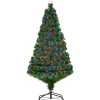 HOMCOM Sapin Et Accessoire^ Sapin De Noël Artificiel Lumineux Vert H. 150 Cm