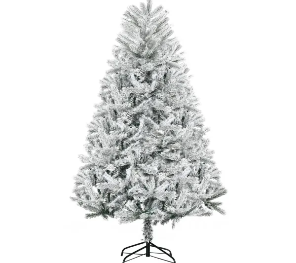 HOMCOM Sapin Et Accessoire^ Sapin De Noël Artificiel Enneige 112 X 180H Cm 521 Branches Pines Imitation Nordmann