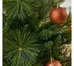 HOMCOM Sapin Et Accessoire^ Sapin De Noël Artificiel Grand Realisme Pied Support Inclus