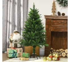 HOMCOM Sapin Et Accessoire^ Sapin De Noël Artificiel Imitation Nordmann Vert