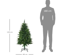 HOMCOM Sapin Et Accessoire^ Sapin De Noël Artificiel Imitation Nordmann Vert