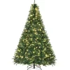 HOMCOM Sapin Et Accessoire^ Sapin De Noël Artificiel Led X 700 Blanc Chaud