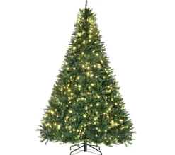 HOMCOM Sapin Et Accessoire^ Sapin De Noël Artificiel Led X 700 Blanc Chaud