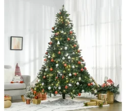 HOMCOM Sapin Et Accessoire^ Sapin De Noël Artificiel Led X 700 Blanc Chaud