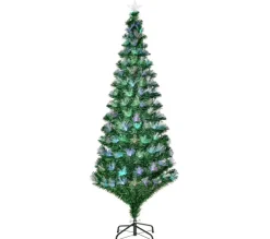 HOMCOM Sapin Et Accessoire^ Sapin De Noël Artificiel Lumineux Vert