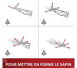 HOMCOM Sapin Et Accessoire^ Sapin De Noël Artificiel Lumineux Fibre Optique Led Vert