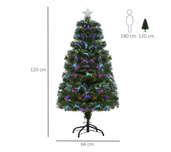 HOMCOM Sapin Et Accessoire^ Sapin De Noël Artificiel Lumineux Vert