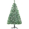 HOMCOM Sapin Et Accessoire^ Sapin De Noël Artificiel Imitation Nordmann Aspect Enneige