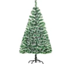 HOMCOM Sapin Et Accessoire^ Sapin De Noël Artificiel Imitation Nordmann Aspect Enneige