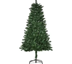 HOMCOM Sapin Et Accessoire^ Sapin De Noël Artificiel Imitation Nordmann Vert