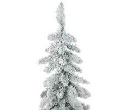 HOMCOM Sapin Et Accessoire^ Sapin De Noël Artificiel Aspect Enneige Pied Support Inclus