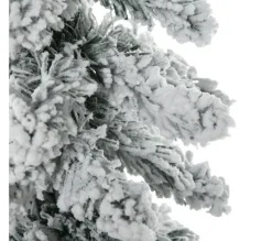 HOMCOM Sapin Et Accessoire^ Sapin De Noël Artificiel Aspect Enneige Pied Support Inclus